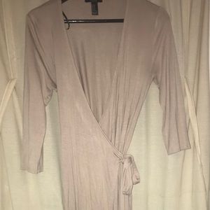 Forever 21 maxi wrap dress. Tan/nude